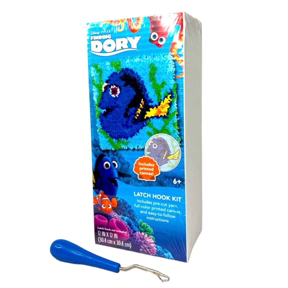 Disney Pixar Finding Dory Latch Hook Rug Kit Crafts Kids Project. TOOL INCLUDED!